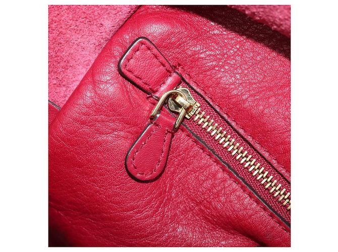 Borsa a mano LOEWE Amazona 36 in pelle rossa e oro autentica 206725A Rosso D'oro - vista 25