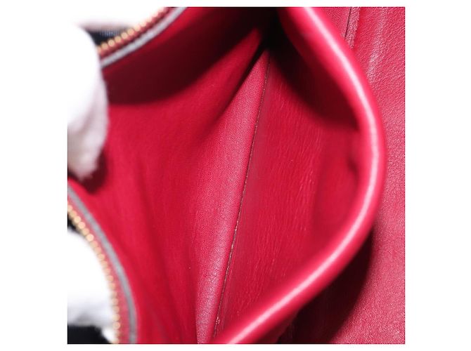 Borsa a mano LOEWE Amazona 36 in pelle rossa e oro autentica 206725A Rosso D'oro - vista 27