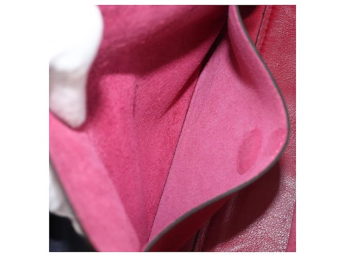 Borsa a mano LOEWE Amazona 36 in pelle rossa e oro autentica 206725A Rosso D'oro - vista 28