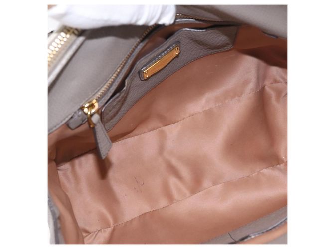 Borsa a mano Miu Miu in pelle 2way Beige tono oro Auth ka6438A - vista 10