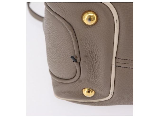 Borsa a mano Miu Miu in pelle 2way Beige tono oro Auth ka6438A - vista 19