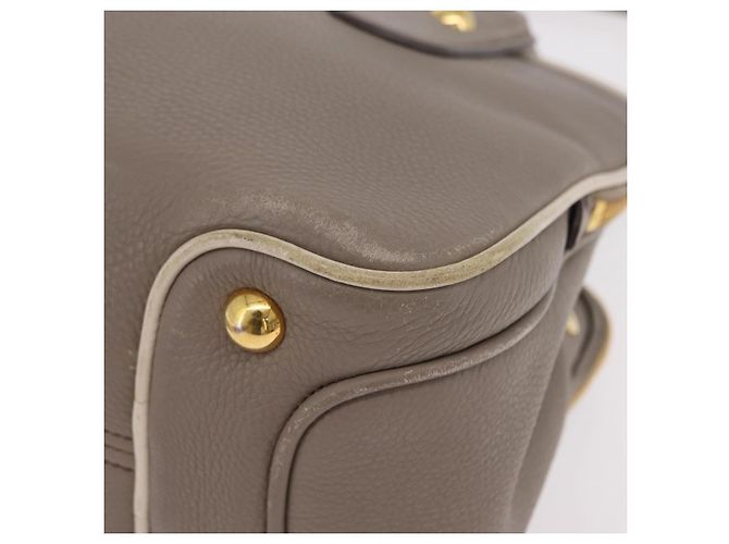 Borsa a mano Miu Miu in pelle 2way Beige tono oro Auth ka6438A - vista 21