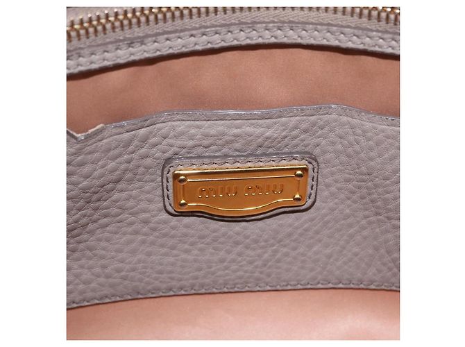Borsa a mano Miu Miu in pelle 2way Beige tono oro Auth ka6438A - vista 25