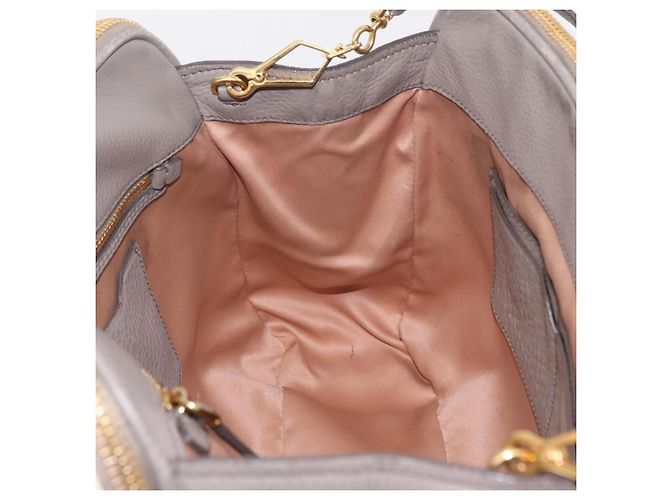 Borsa a mano Miu Miu in pelle 2way Beige tono oro Auth ka6438A - vista 26
