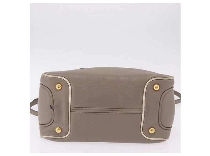 Borsa a mano Miu Miu in pelle 2way Beige tono oro Auth ka6438A - vista 6