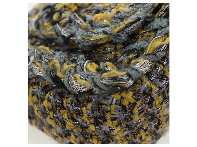 CHANEL Chanel 19 Chain Shoulder Bag Tweed Yellow Silver CC Auth BA16207SM Silber Gelb - Ansicht 19