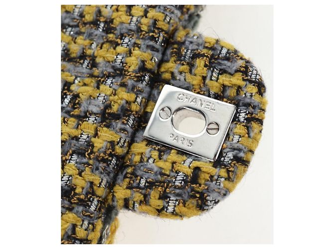CHANEL Chanel 19 Chain Shoulder Bag Tweed Yellow Silver CC Auth BA16207SM Silber Gelb - Ansicht 25