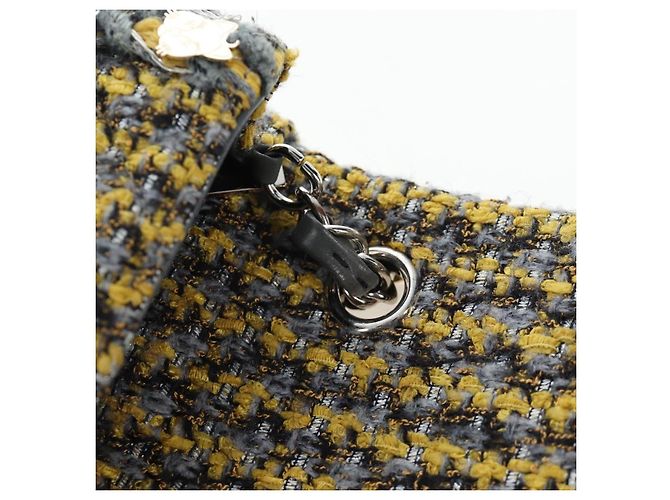CHANEL Chanel 19 Chain Shoulder Bag Tweed Yellow Silver CC Auth BA16207SM Silber Gelb - Ansicht 26