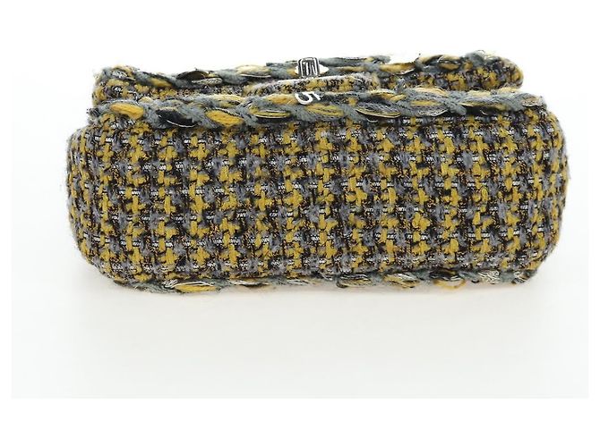 CHANEL Chanel 19 Chain Shoulder Bag Tweed Yellow Silver CC Auth BA16207SM Silber Gelb - Ansicht 5