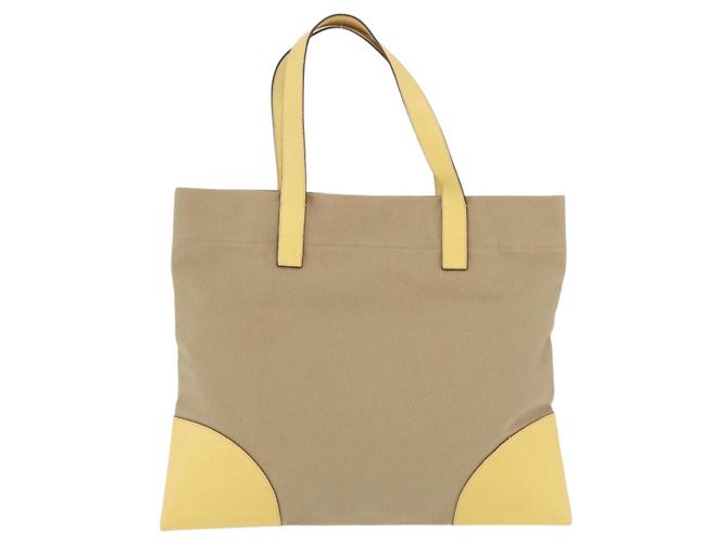 Borsa a mano PRADA Canvas Beige Silver Auth 206790A Argento - vista 2