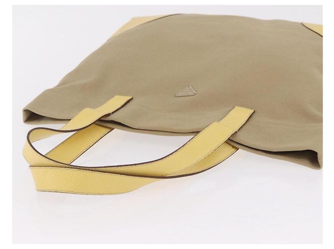 Borsa a mano PRADA Canvas Beige Silver Auth 206790A Argento - vista 6
