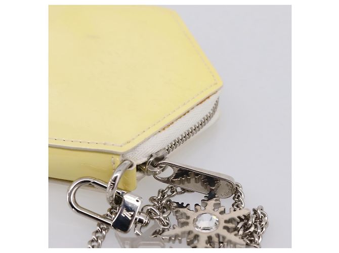 LOUIS VUITTON Vernis Porte Monnaie Flocon Purse Perle M58216 LV Auth hk4162A - vista 16