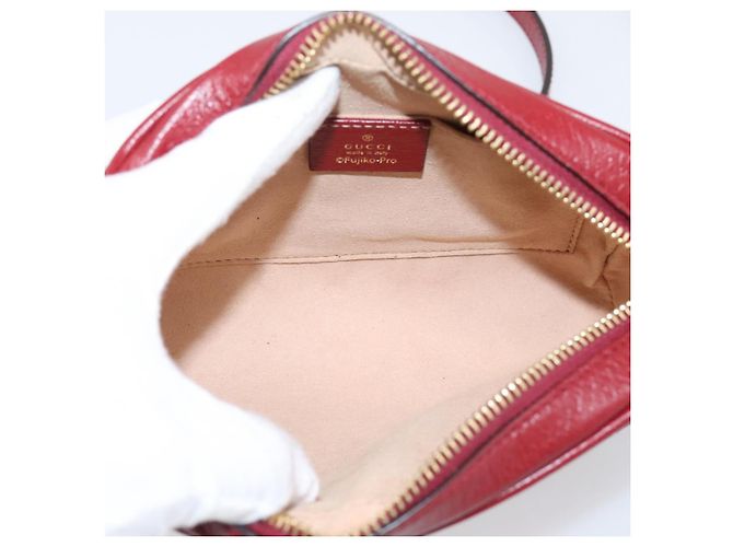 GUCCI Micro GG Supreme Doraemon Collaboration Tasche PVC Beige 647784 Auth BA15754M Golden - Ansicht 11