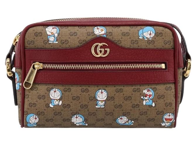 GUCCI Micro GG Supreme Doraemon Collaboration Tasche PVC Beige 647784 Auth BA15754M Golden - Ansicht 13
