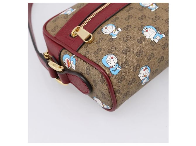 GUCCI Micro GG Supreme Doraemon Collaboration Tasche PVC Beige 647784 Auth BA15754M Golden - Ansicht 14