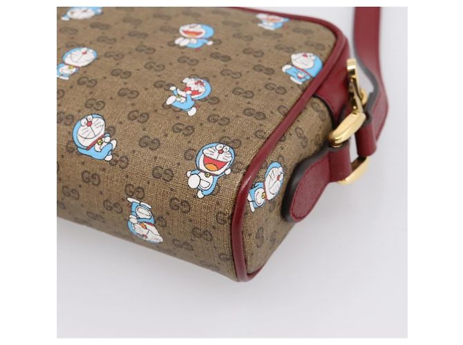 GUCCI Micro GG Supreme Doraemon Collaboration Tasche PVC Beige 647784 Auth BA15754M Golden - Ansicht 15