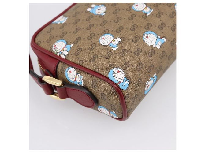 GUCCI Micro GG Supreme Doraemon Collaboration Tasche PVC Beige 647784 Auth BA15754M Golden - Ansicht 16
