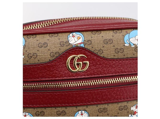 GUCCI Micro GG Supreme Doraemon Collaboration Tasche PVC Beige 647784 Auth BA15754M Golden - Ansicht 17