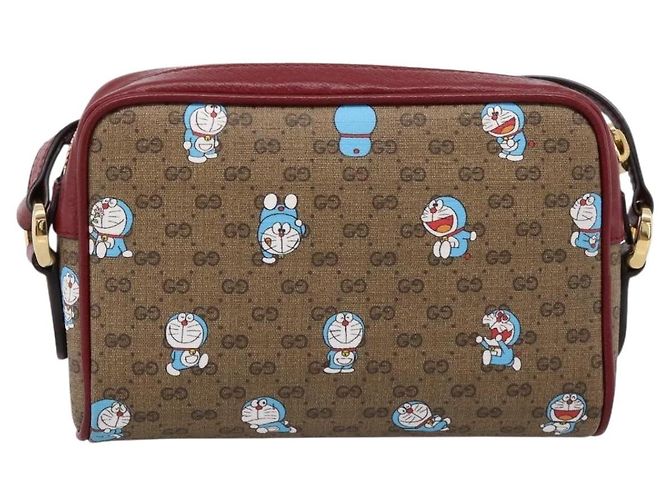 GUCCI Micro GG Supreme Doraemon Collaboration Tasche PVC Beige 647784 Auth BA15754M Golden - Ansicht 2
