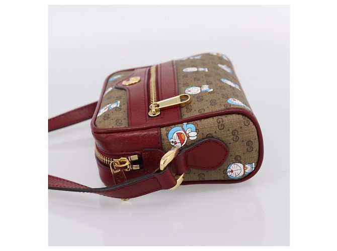 GUCCI Micro GG Supreme Doraemon Collaboration Tasche PVC Beige 647784 Auth BA15754M Golden - Ansicht 3