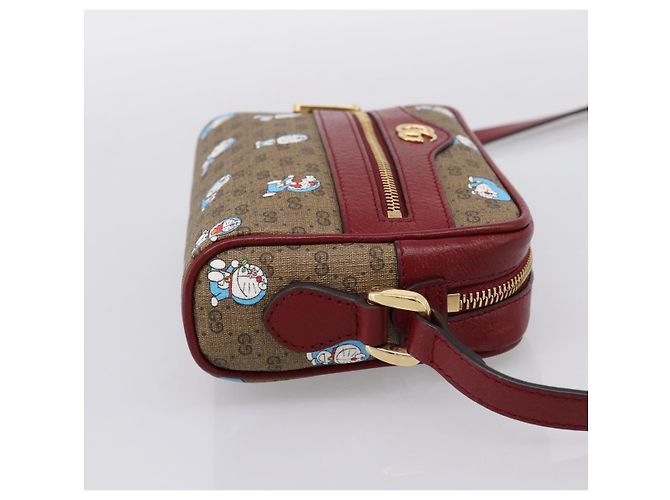 GUCCI Micro GG Supreme Doraemon Collaboration Tasche PVC Beige 647784 Auth BA15754M Golden - Ansicht 4