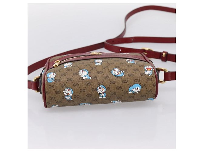 GUCCI Micro GG Supreme Doraemon Collaboration Tasche PVC Beige 647784 Auth BA15754M Golden - Ansicht 5