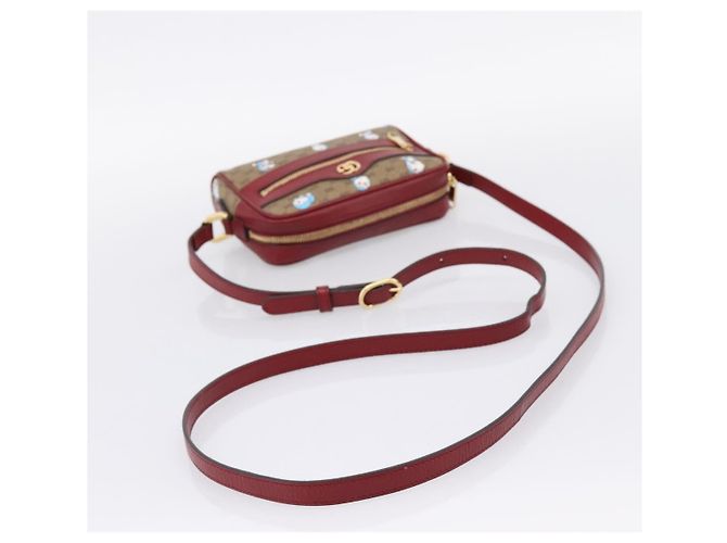 GUCCI Micro GG Supreme Doraemon Collaboration Tasche PVC Beige 647784 Auth BA15754M Golden - Ansicht 7