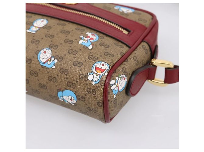 GUCCI Micro GG Supreme Doraemon Collaboration Tasche PVC Beige 647784 Auth BA15754M Golden - Ansicht 9