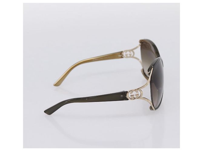 Occhiali da sole GUCCI Interlocking G plastica Green Auth 205502M Verde - vista 3