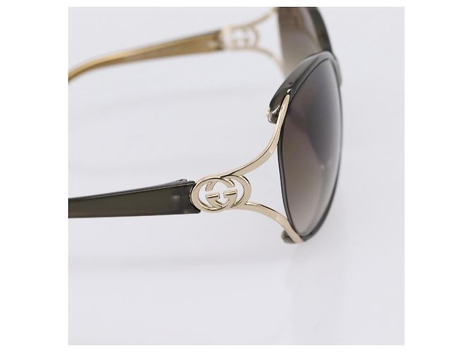 Occhiali da sole GUCCI Interlocking G plastica Green Auth 205502M Verde - vista 4