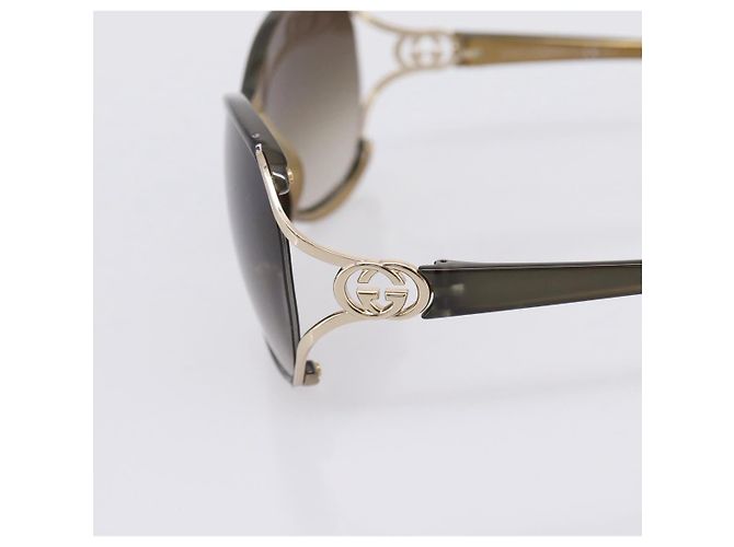 Occhiali da sole GUCCI Interlocking G plastica Green Auth 205502M Verde - vista 6