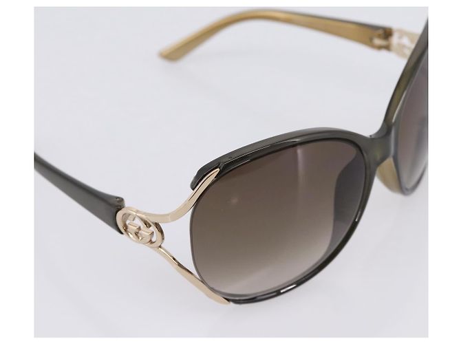 Occhiali da sole GUCCI Interlocking G plastica Green Auth 205502M Verde - vista 7