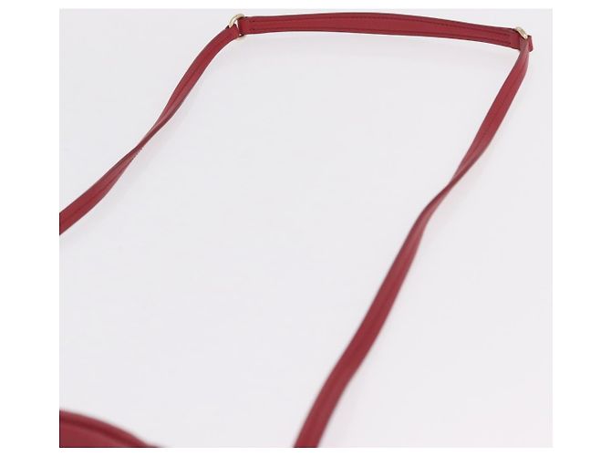 Miu Miu Matelasse Wonder Square Small Bag Leather 2way Red Gold Auth 204494M Rosso D'oro - vista 14