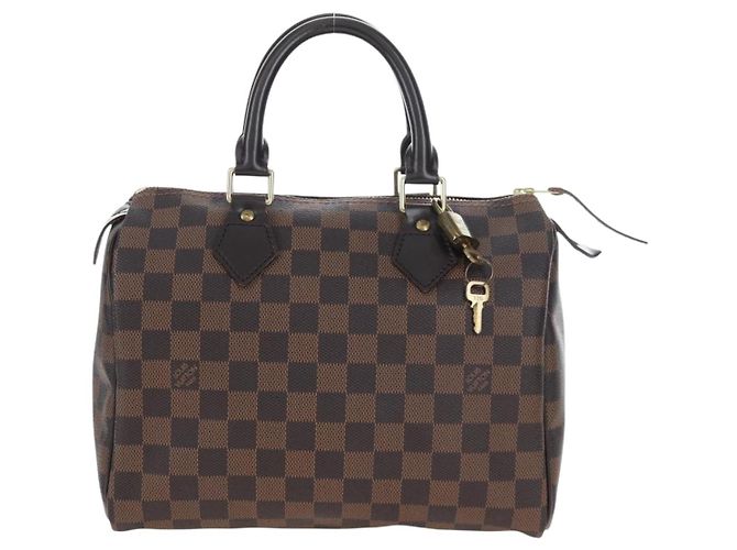 Borsa a mano LOUIS VUITTON Damier Ebene Speedy 25 N41532 LV Auth am12750V - vista 13