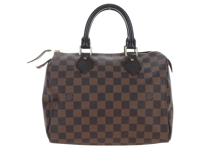 Borsa a mano LOUIS VUITTON Damier Ebene Speedy 25 N41532 LV Auth am12750V - vista 2
