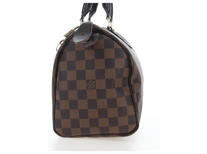 Borsa a mano LOUIS VUITTON Damier Ebene Speedy 25 N41532 LV Auth am12750V - vista 4