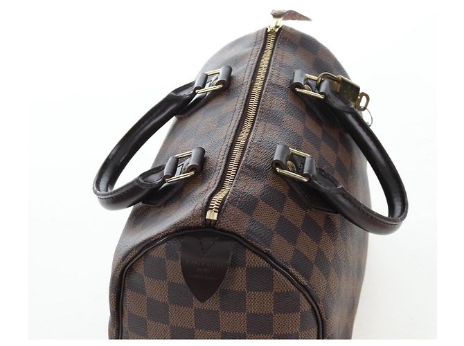 Borsa a mano LOUIS VUITTON Damier Ebene Speedy 25 N41532 LV Auth am12750V - vista 6