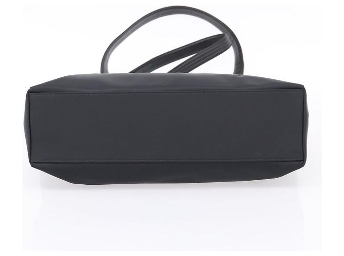 VERSACE Schultertasche Nylon Leder Black Gold Auth 205264 Schwarz Golden - Ansicht 5