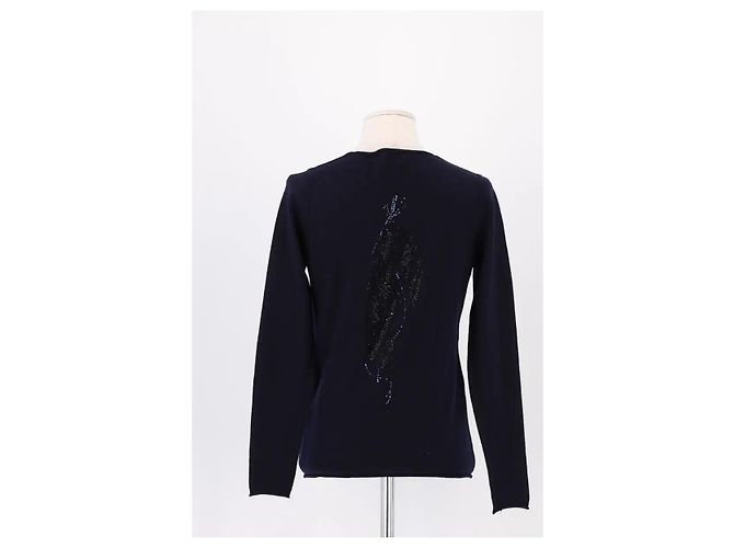 Zadig & Voltaire Camisola de lã azul marinho - vista 4
