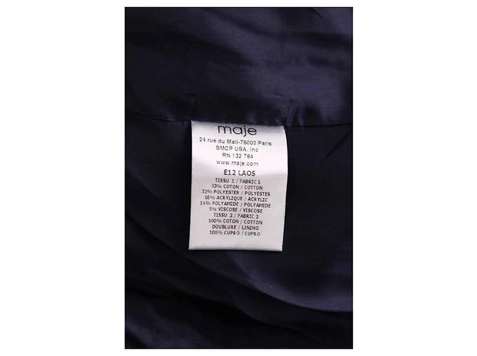 Maje Jacke aus blauer Baumwolle - Ansicht 6