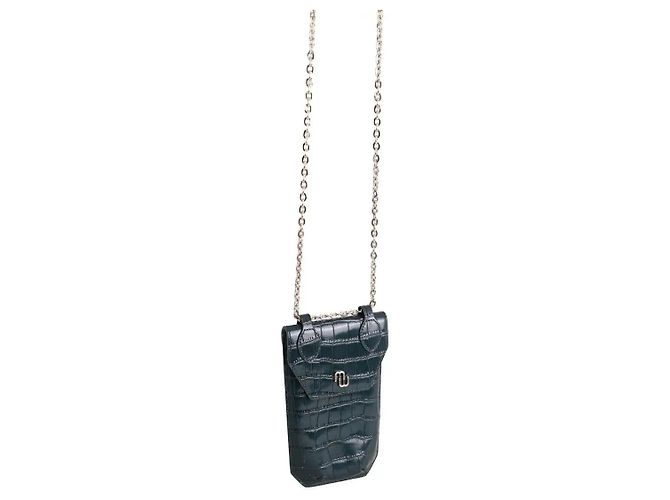 Mini sac Maje en cuir vert - vue 3
