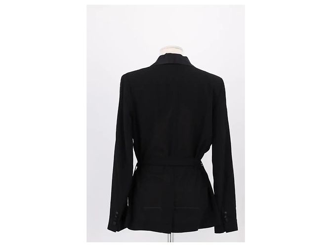 Blazer negro de viscosa The Kooples - vista 3