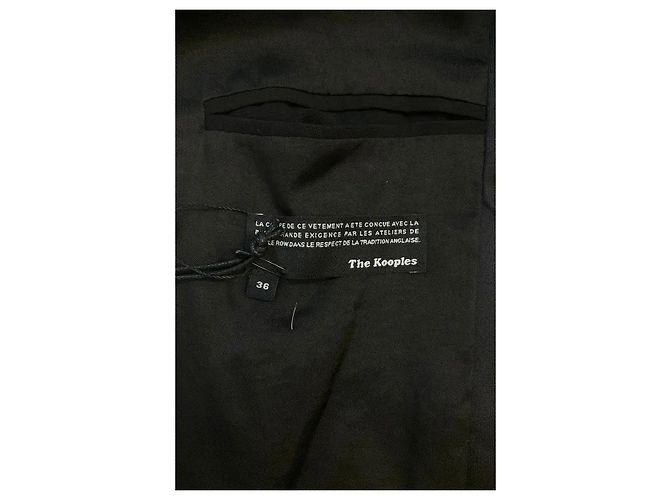 Blazer negro de viscosa The Kooples - vista 4