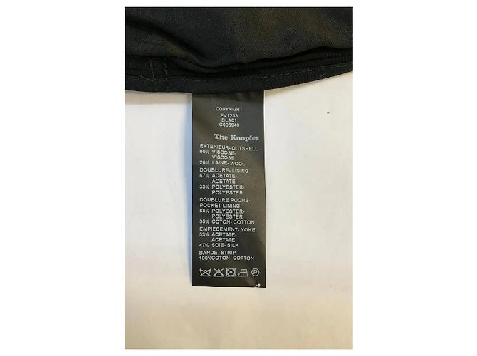 Blazer negro de viscosa The Kooples - vista 6