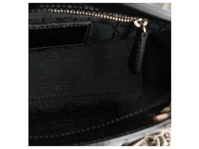 Autre Marque DIOR - Borsa a tracolla Lady Dior Mini in pelle cannage verniciata nera Nero - vista 8