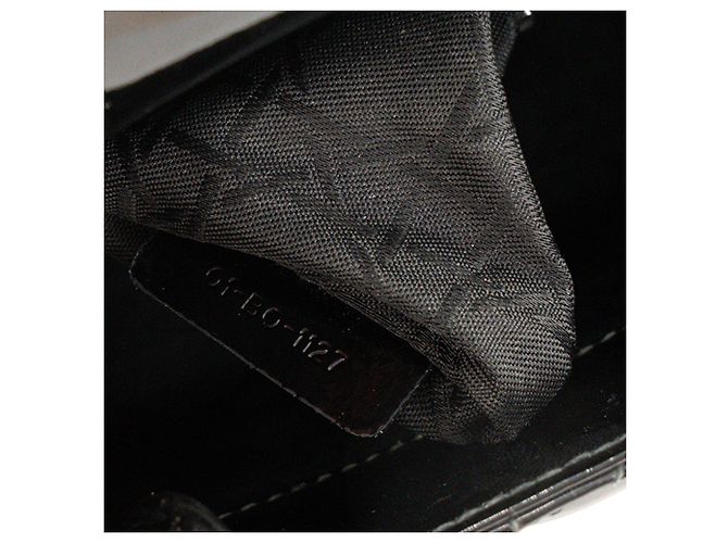 Autre Marque DIOR - Borsa a tracolla Lady Dior Mini in pelle cannage verniciata nera Nero - vista 9