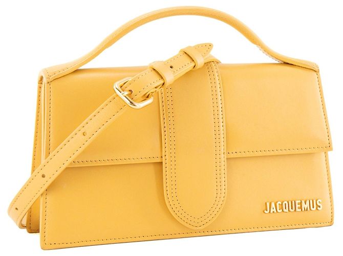 JACQUEMUS - Borsa a tracolla Le Grand Bambino Jacquemus in pelle liscia gialla Giallo - vista 2
