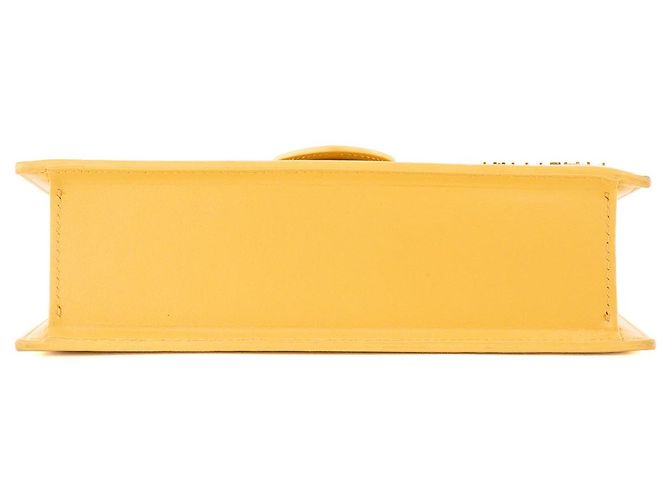 JACQUEMUS - Borsa a tracolla Le Grand Bambino Jacquemus in pelle liscia gialla Giallo - vista 4