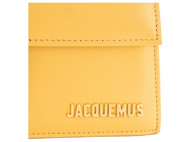 JACQUEMUS - Borsa a tracolla Le Grand Bambino Jacquemus in pelle liscia gialla Giallo - vista 5