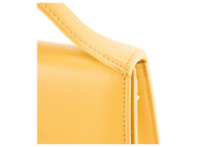 JACQUEMUS - Borsa a tracolla Le Grand Bambino Jacquemus in pelle liscia gialla Giallo - vista 6